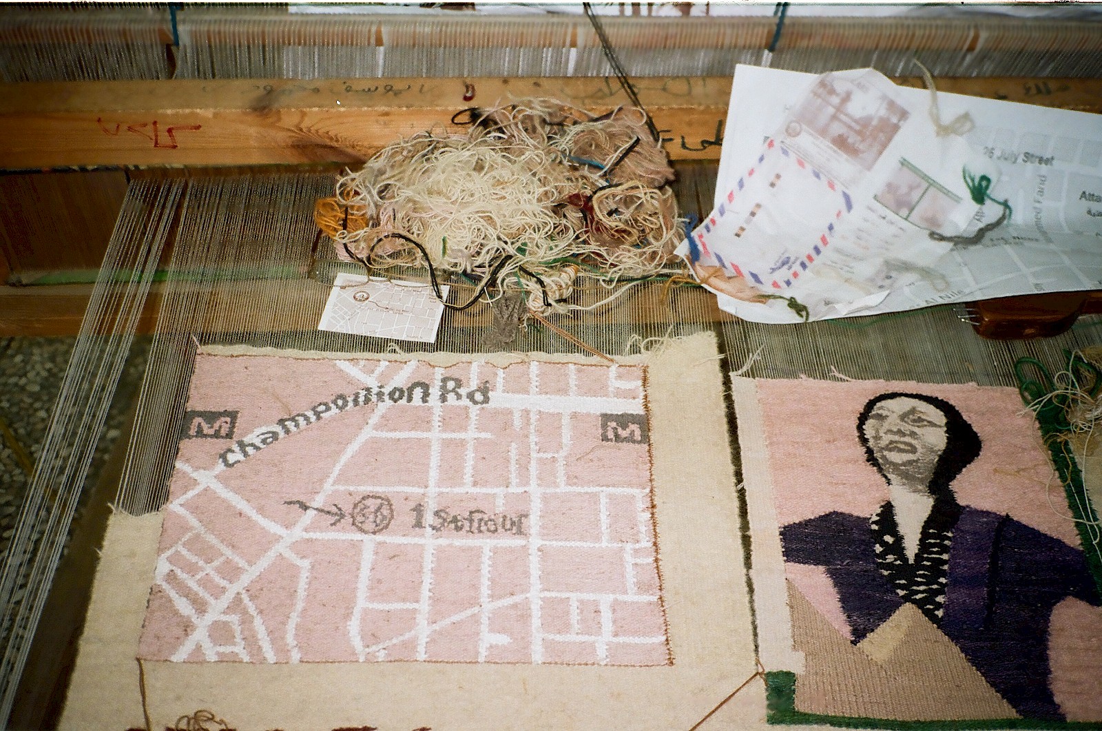 Image - Making off wool weaving