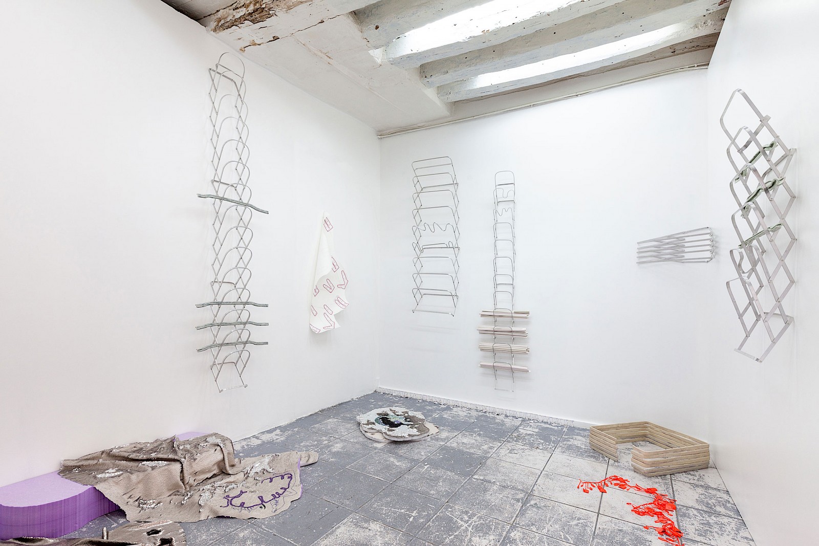 Image - Installation view, Aluminium, textiles, embroidery, ceramics