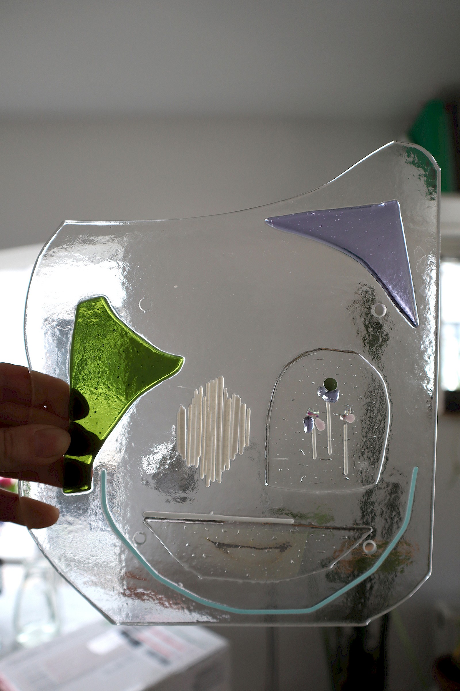 Image - Funny face, 2023, Glas, Size: 25 x 21 x 0.5 cm