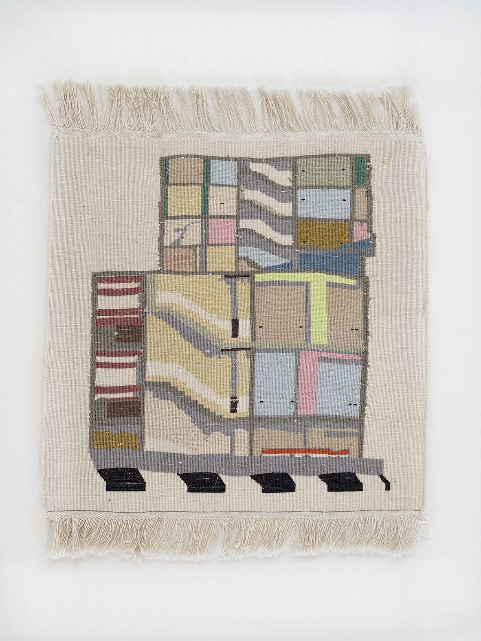 Image - Demolished house I, 2022, Size: 66 x 48 x 1cm, Cotton (knot carpet)